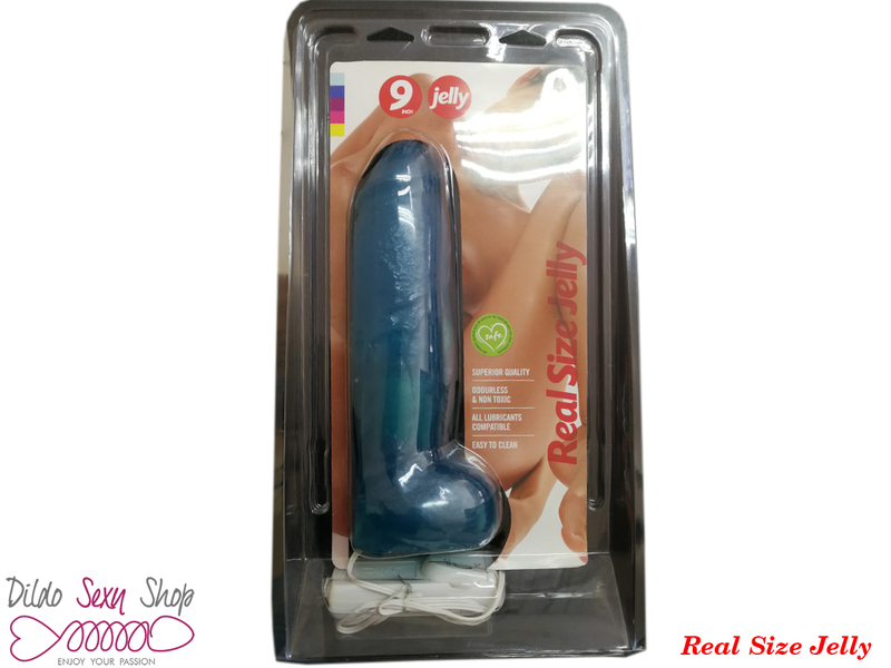 Vibratore Jelly Belgo Prism 9" Blu posable spine GAJ10B