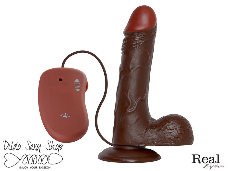 Vibratore Realistico Toyz4Lovers 8" Fire Passion Brown with balls