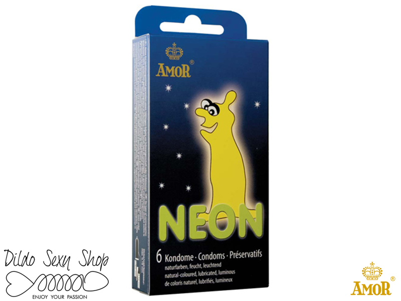 Profilattico Preservativo Speciali Stimolante Amor Neon 6 Pz