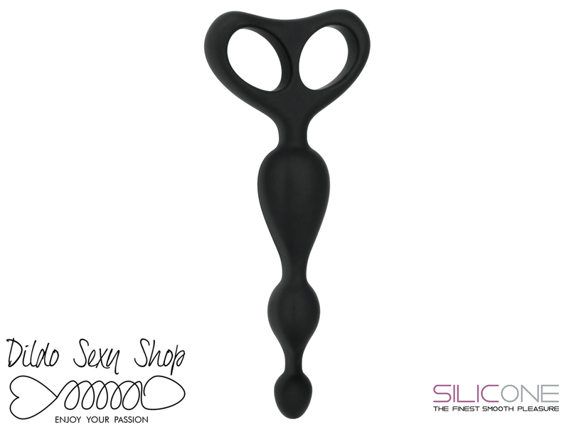 Catena Dildo Fallo Anale Anal Anchor Black Silicone Nero